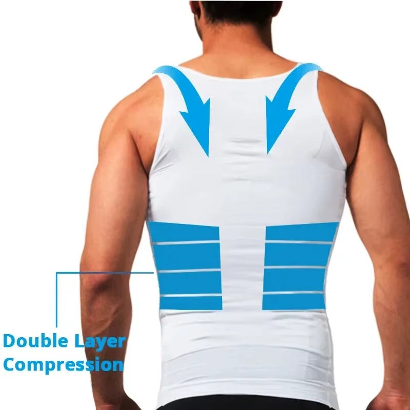 Transform Your Physique with Our Men's Slimming Compression Vest - Ultimate Waist Trainer for Weight Loss and Belly Control