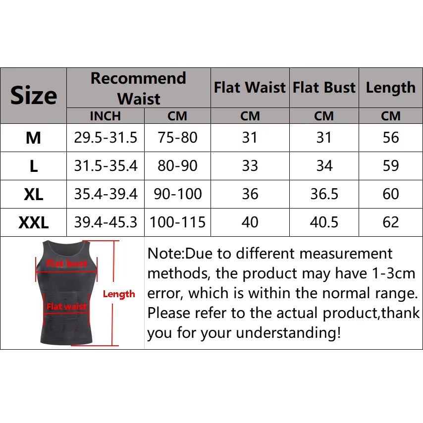 Transform Your Physique with Our Men's Slimming Compression Vest - Ultimate Waist Trainer for Weight Loss and Belly Control